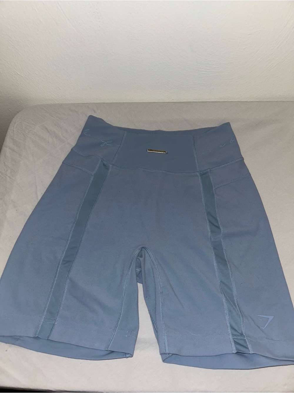 Gymshark x Whitney Simmons Blue High Waisted Biker Shorts Size S